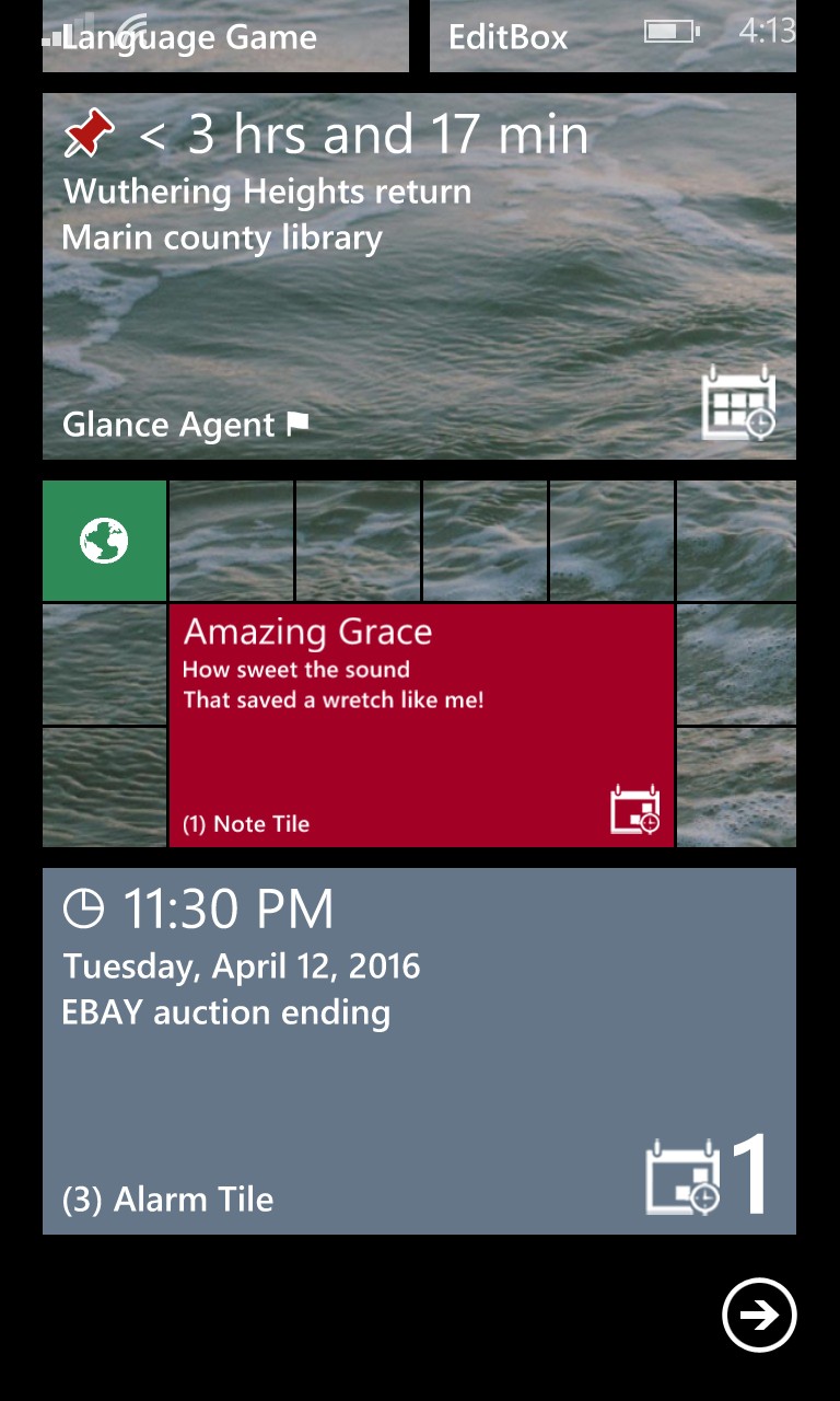 Glance Agent lock screen